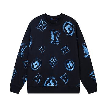 Louis Vuitton black lv logo sweater