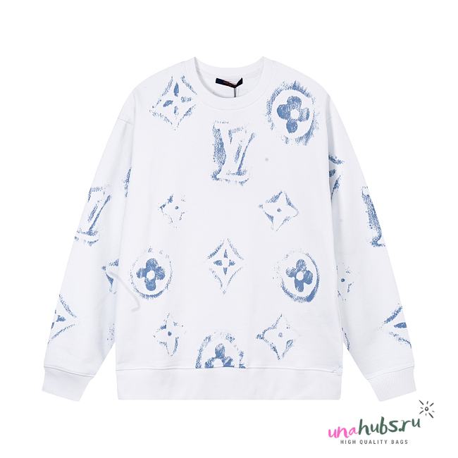 Louis Vuitton white lv logo sweater - 1