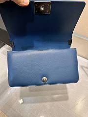 Chanel Le Boy Flap Bag Quilted Blue Caviar Silver Hardware Bag - 4