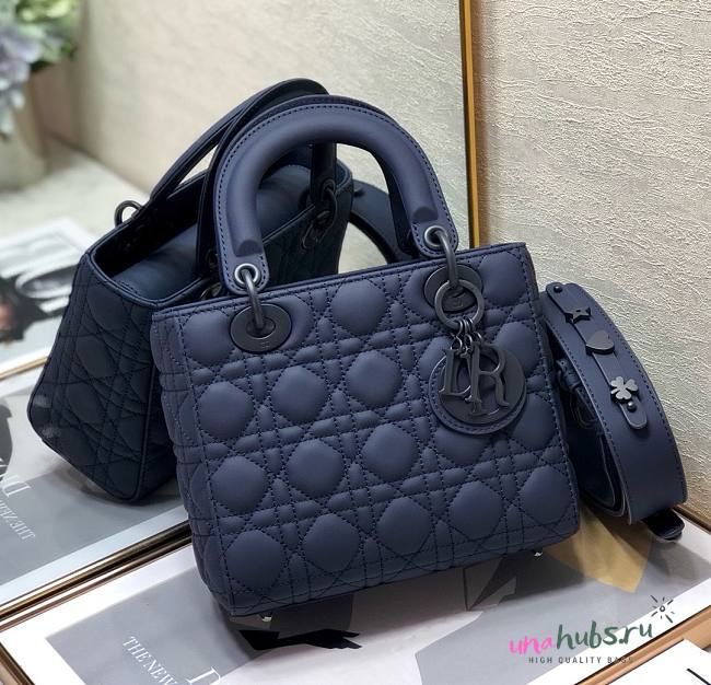 Dior lady blue matte ABC 20cm bag - 1