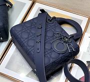 Dior lady blue matte ABC 20cm bag - 6