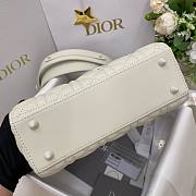 Dior lady white matte ABC 20cm bag - 6