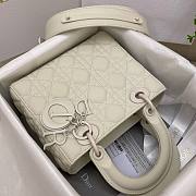 Dior lady white matte ABC 20cm bag - 5