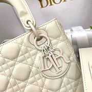 Dior lady white matte ABC 20cm bag - 4