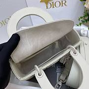 Dior lady white matte ABC 20cm bag - 3