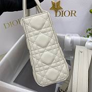 Dior lady white matte ABC 20cm bag - 2