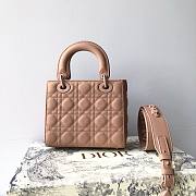 Dior lady beige matte ABC 20cm bag - 3