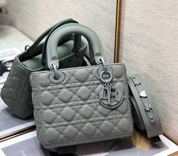 Dior lady gray matte ABC 20cm bag