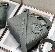 Dior lady gray matte ABC 20cm bag - 4