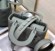 Dior lady gray matte ABC 20cm bag - 2