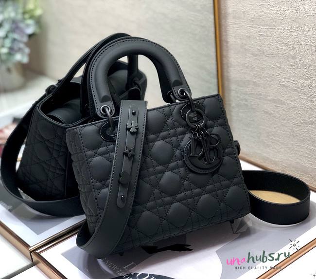 Dior lady black matte ABC 20cm bag - 1