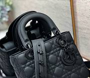 Dior lady black matte ABC 20cm bag - 6