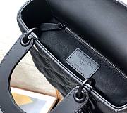 Dior lady black matte ABC 20cm bag - 5