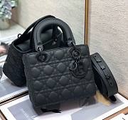 Dior lady black matte ABC 20cm bag - 4