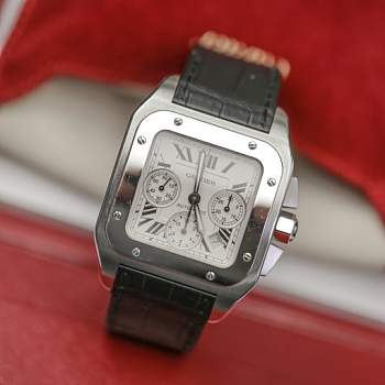 Cartier Santos 100 Stainless Steel Watch 41mm