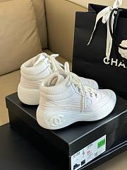 Chanel white sneaker boots - 5