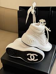 Chanel white sneaker boots - 4