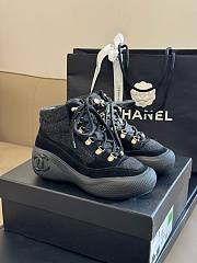 Chanel black sneaker boots - 1