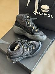 Chanel black sneaker boots - 5