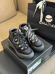 Chanel black sneaker boots - 4