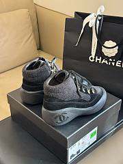 Chanel black sneaker boots - 3