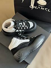 Chanel white & black sneaker boots - 5