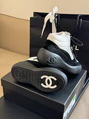 Chanel white & black sneaker boots - 2