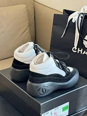 Chanel white & black sneaker boots - 3