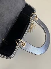 Dior ABC Lady Metallic Gray Small Bag - 4