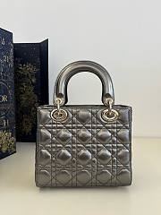 Dior ABC Lady Metallic Gray Small Bag - 5