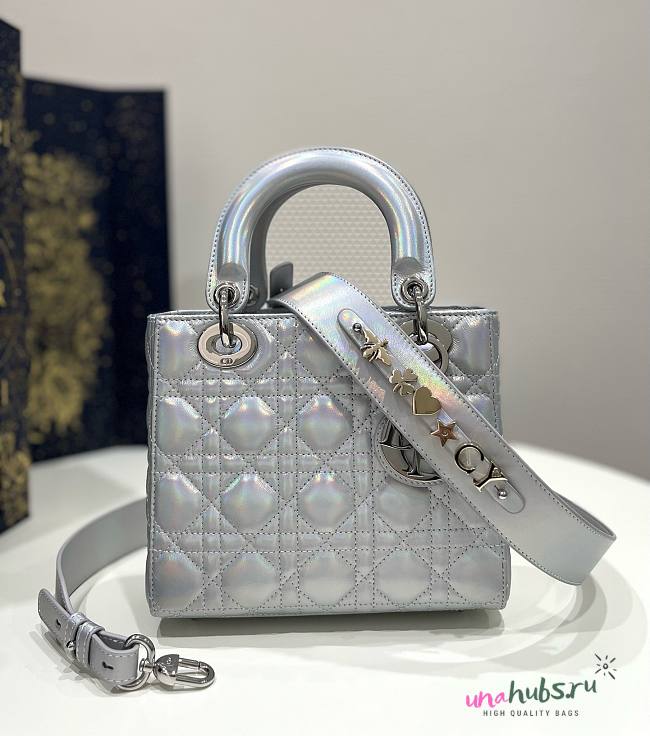 Dior ABC Lady Metallic Silver Small Bag - 1