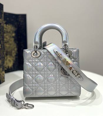 Dior ABC Lady Metallic Silver Small Bag