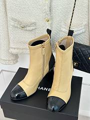 Chanel beige leather boots  - 2