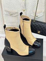 Chanel beige leather boots  - 5