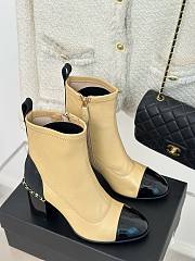 Chanel beige leather boots  - 6