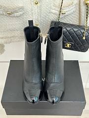 Chanel black leather boots - 6