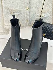 Chanel black leather boots - 3