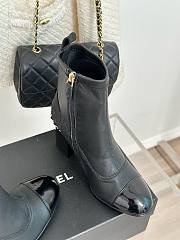 Chanel black leather boots - 2