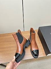 Chanel chelsea brown leather boots - 3