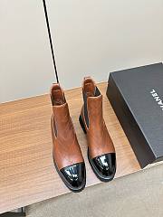 Chanel chelsea brown leather boots - 5