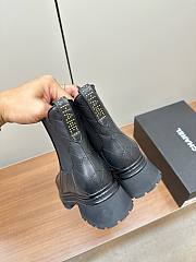 Chanel chelsea black leather boots - 3