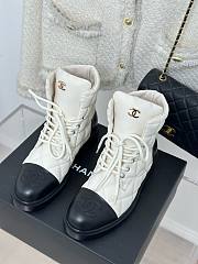 Chanel puffy white boots - 4