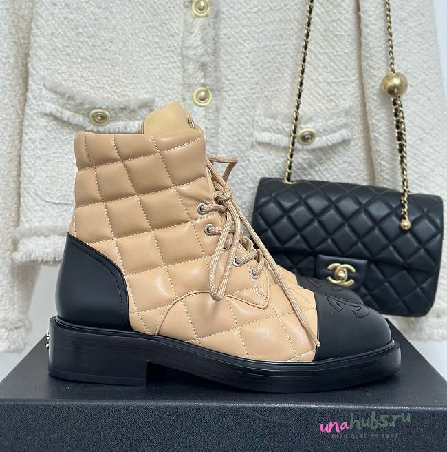 Chanel puffy beige boots 02 - 1