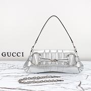 Gucci Horsebit small chain silver leather bag  - 1