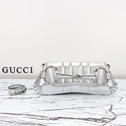 Gucci Horsebit small chain silver leather bag  - 4