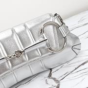 Gucci Horsebit small chain silver leather bag  - 3