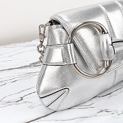 Gucci Horsebit small chain silver leather bag  - 2