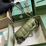 Gucci Horsebit small chain green leather bag - 3