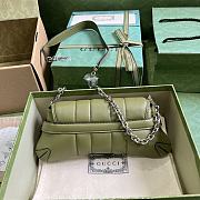 Gucci Horsebit small chain green leather bag - 2