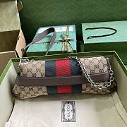 Gucci Horsebit large chain monogram leather bag - 4